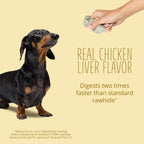 Authentic USA imported Better Belly chicken liver flavor rawhide bones for small dog breeds