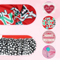 Variety pack of medium size printed pet clothes for small dogs displayed together.