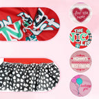 Variety pack of medium size printed pet clothes for small dogs displayed together.