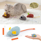 KesterlsShopping interactive catnip mice toys collection in multiple vibrant striped colors.