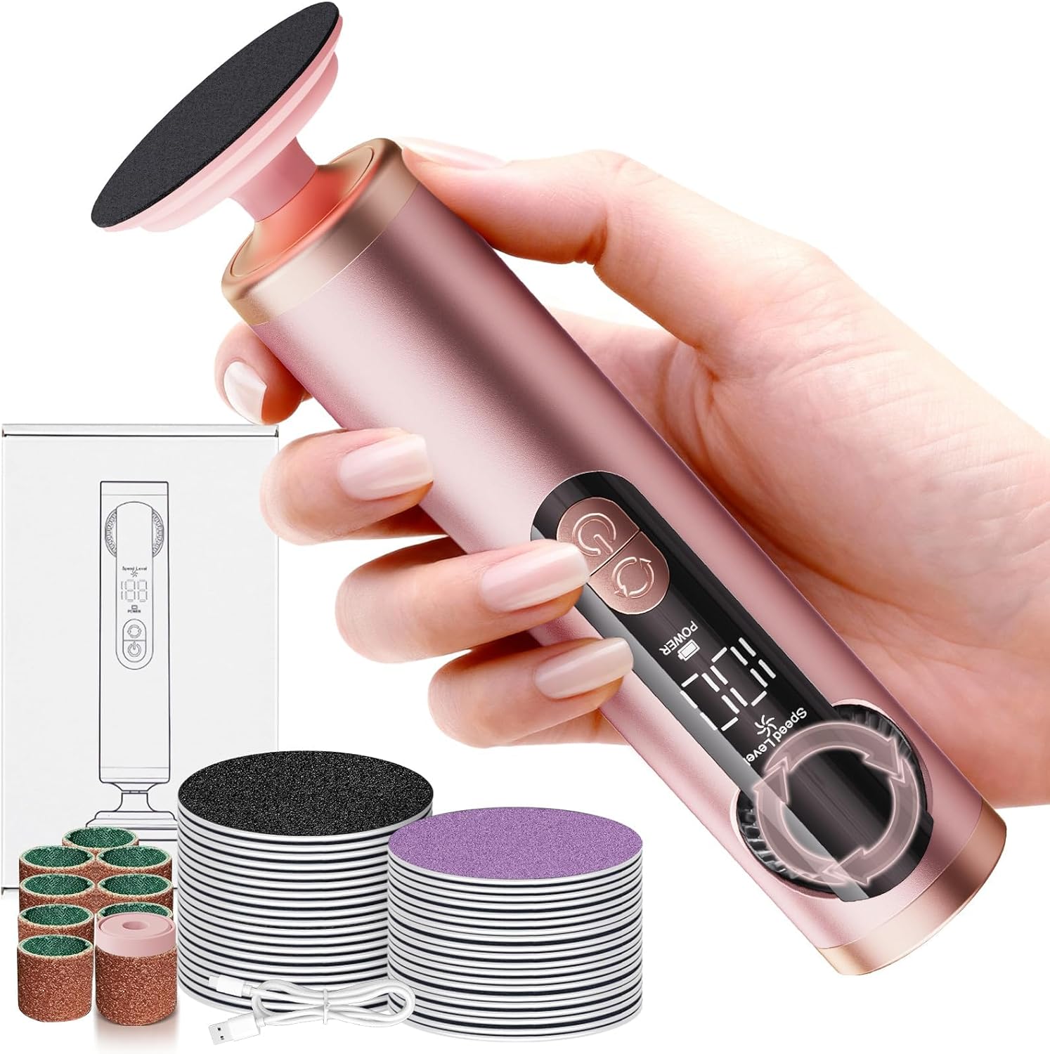 Bicboz electric foot callus remover device front view