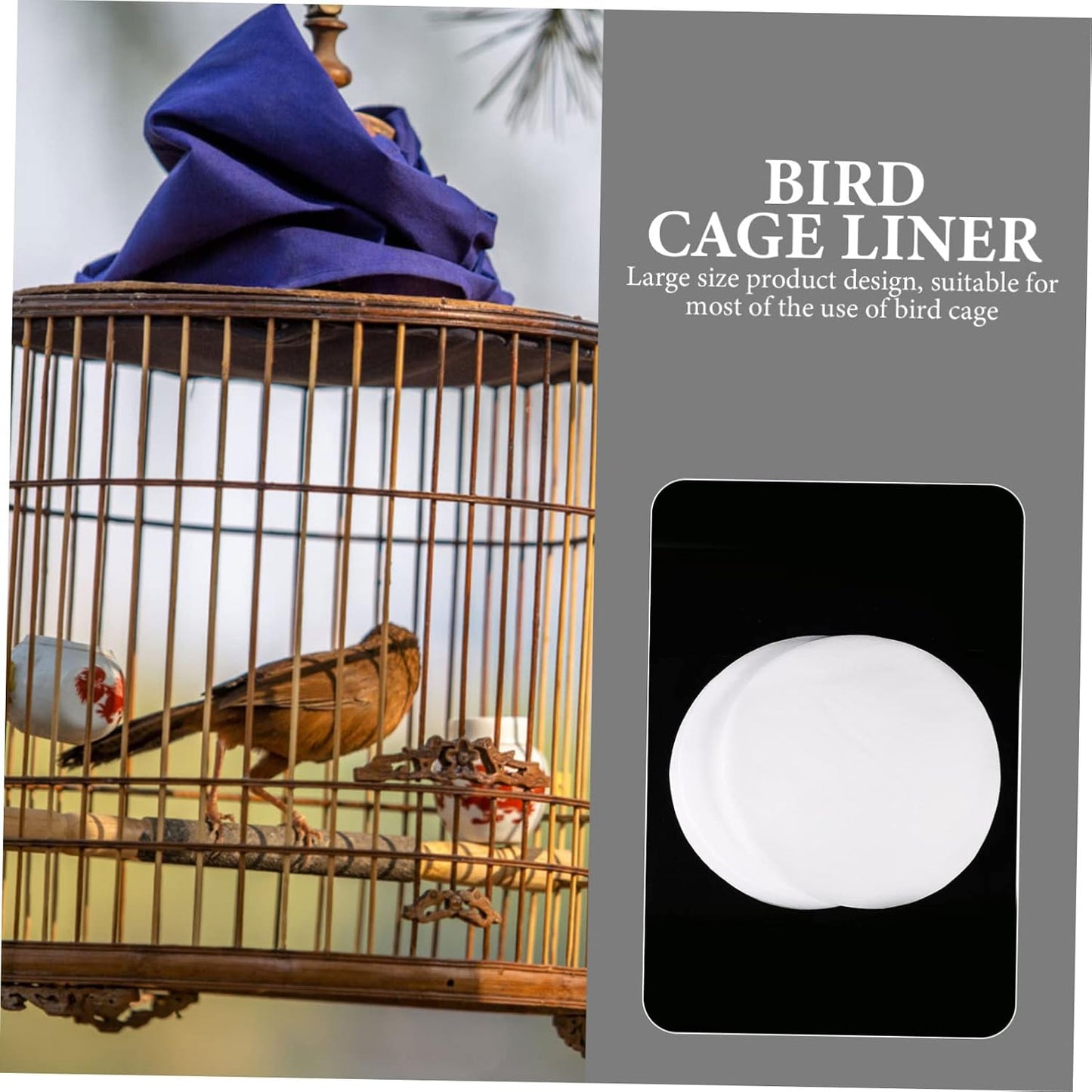 Close up of absorbent Bcoath cage liner texture