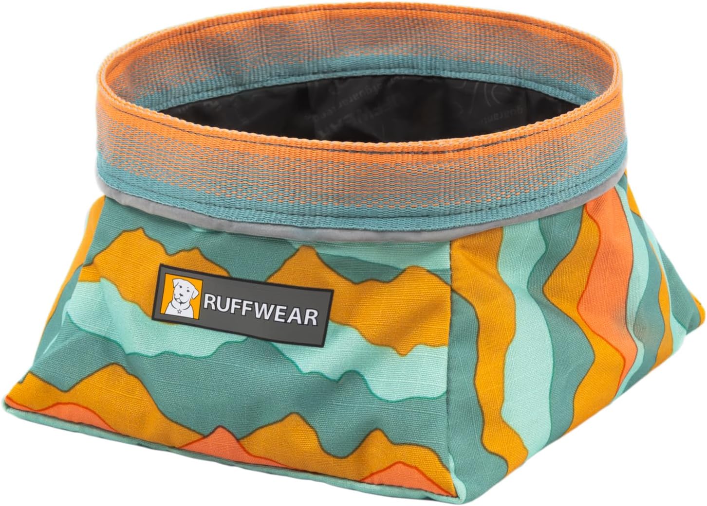 Ruffwear, Quencher Collapsible Dog Bowl, Packable Food & Water Bowl with Waterproof Lining, Water-Resistant Shell, & Reflective Trim, Lightweight, 4.2 Cups (1 L), Coastal Mountains, Medium - Image 9