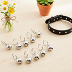 Assorted small size pet collar tracking bells pack of ten pieces side profile