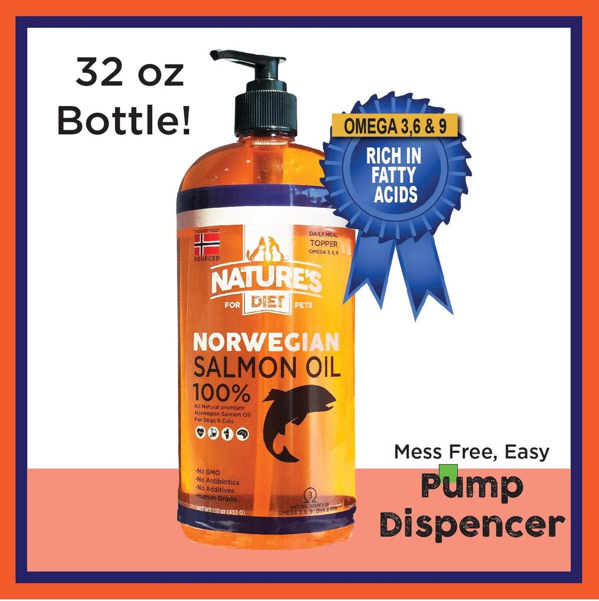 Pure Norwegian salmon oil for dog hip and joint pain relief