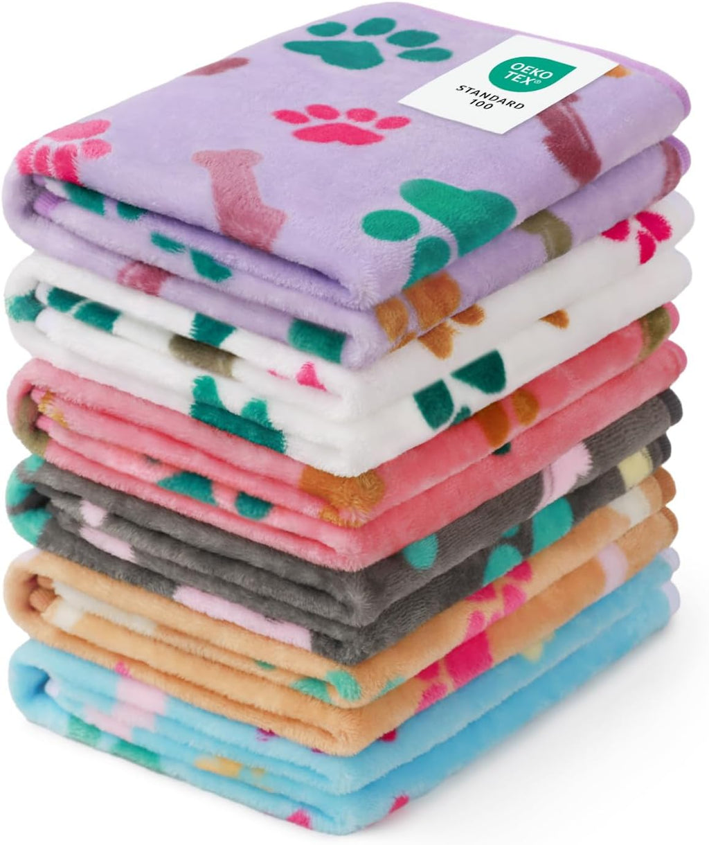 Luciphia 1 Pack 6 Dog Blankets Cat Soft Fluffy Fleece Pet Blanket Warm Cute Print Design Puppy Kitten Doggy Paw Small(23"x16") - Image 12