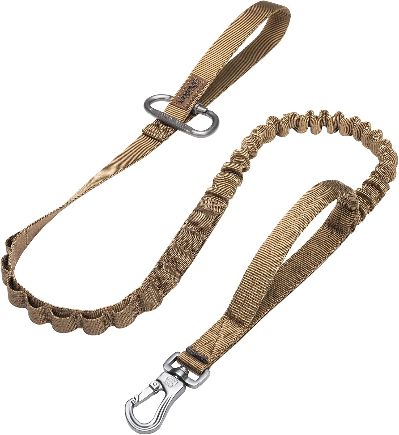 EXCELLENT ELITE SPANKER Tactical Bungee Dog Leash Military Adjustable Dog Leash Quick Release Elastic Leads Rope with 2 Control Handle(Black - Image 10