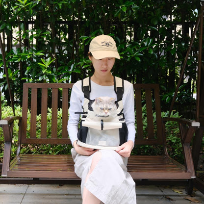 PUUROF ergonomic pet backpack demonstrating the three-layer supported base design
