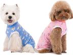 2 Packs Pet Dog Recovery Onesie Suit for Dogs Cats After Surgery,Dog Abdominal Wounds Bandages Cone E-Collar Alternative. (White Flower, M) - Image 9