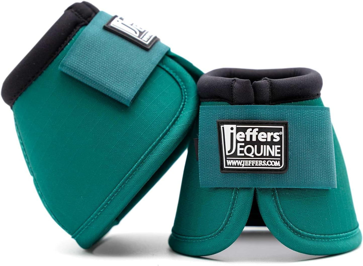 Jeffers Equine No Turn Bell Boots for Horses - Bisbee Blue, Medium | Shock Absorbing Hoof Protection | Secure Double Hook & Loop Closure, Perfect for Travel, Turnout, Training, & Riding - 1 Pair - Image 13