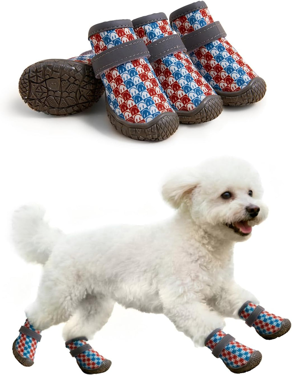 Dog Shoes Breathable Non-Slip Outdoor Booties for Small Medium Dogs, Pet Boots Paw Protector for Hot Pavement Hardwood Floors (Blue, Medium) - Image 10
