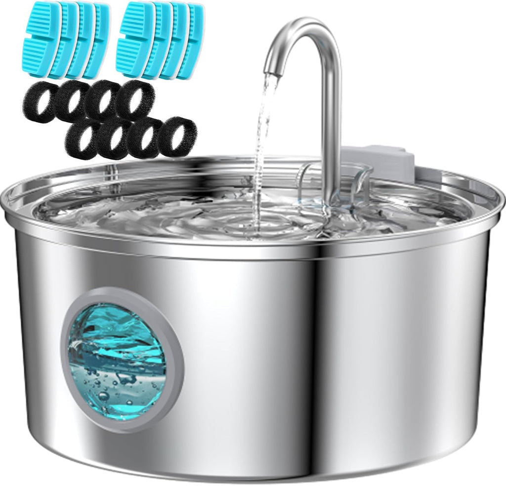 Cat Water Fountain Stainless Steel: Cat Fountain for Drinking - 108oz/3.2L Pet Water Fountain for Cats Indoor - Quiet Water Fountain for Cats - Faucet Pet Fountain - for Small and Medium-Sized Pets - Image 10