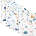 Maliton 6 pack muslin baby burp cloths front view