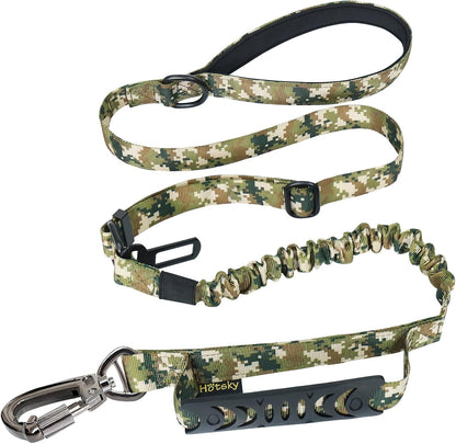 Hotsky Tactical Dog Leash Heavy Duty for Medium Large Dogs that Pull,4-6Ft Strong Bungee Shock Absorbing No Pull Dog Leash with Padded Double Handle and Car Seatbelt,Purple Camo - Image 11