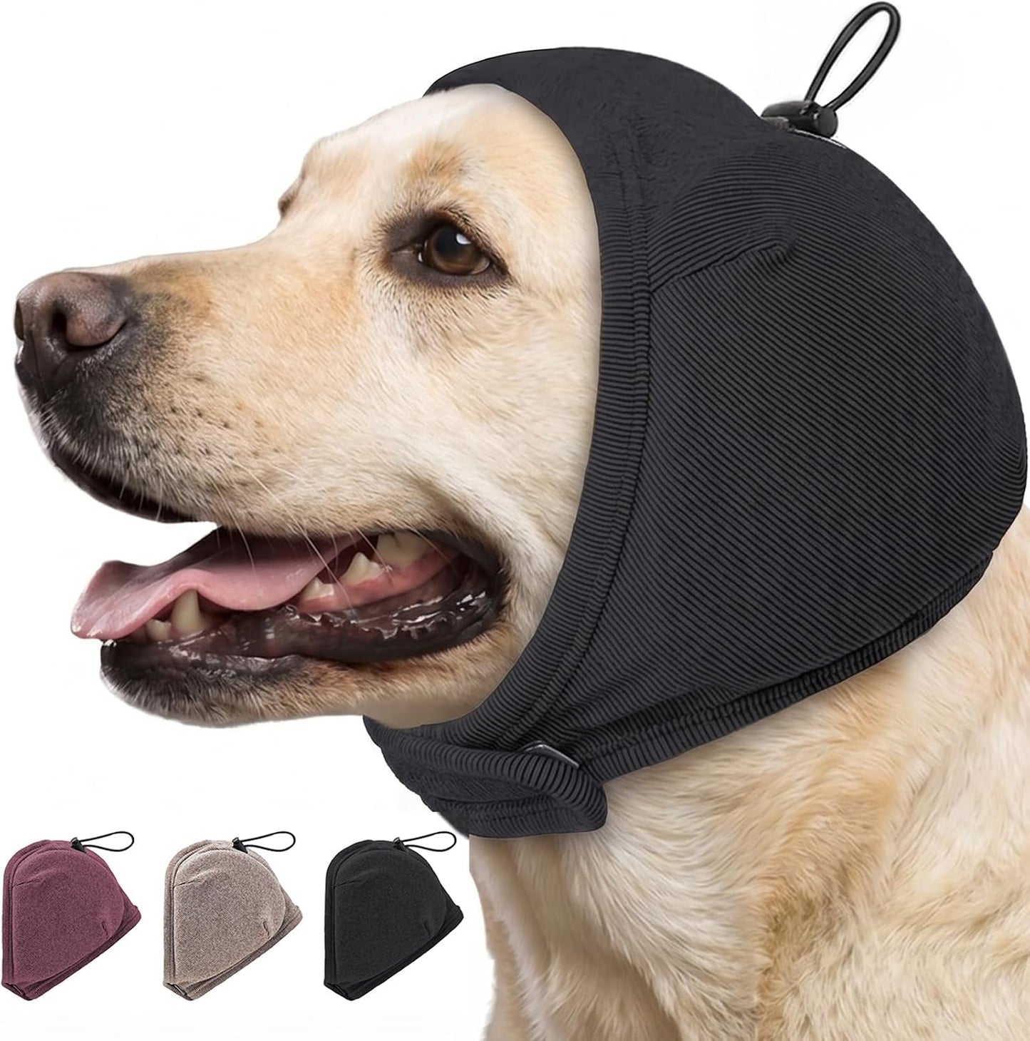 Nanaki Thick No Shake Dog Ear Wrap Noise Protection-Quiet Ears For Dogs With Thick Sound-Absorbing Pads For Noise Reduction&Anxiety Relief,Ear Protection Calming Hoodie For Thunder,Firework,Grooming,L - Image 9