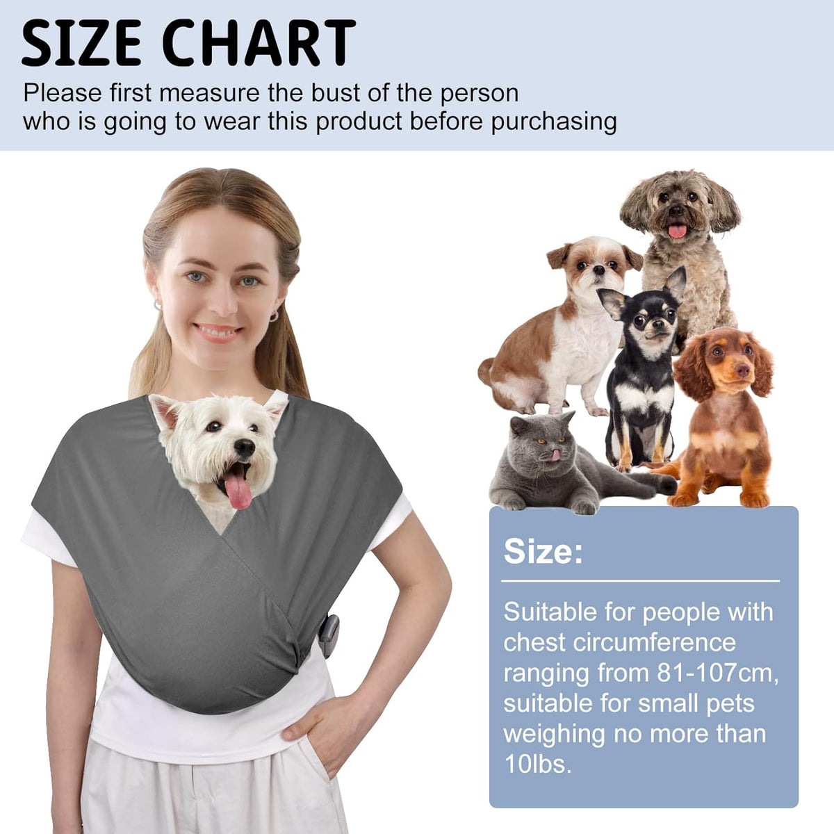 Hands free pet carrier with adjustable strap