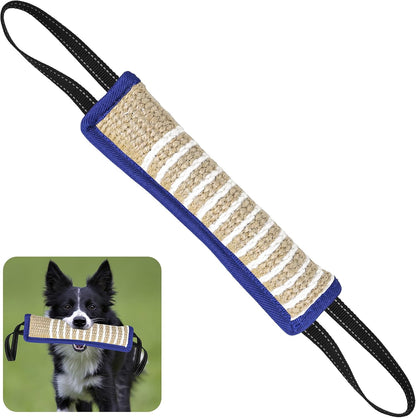 ToLanbbt Dog Tug Toy, Dog Bite Jute Pillow Pull Toy with 2 Strong Handles, Perfect for Tug of War, Puppy Training Interactive Play, Bite Training Toys for Medium to Large Dogs (Pink Yellow) - Image 10