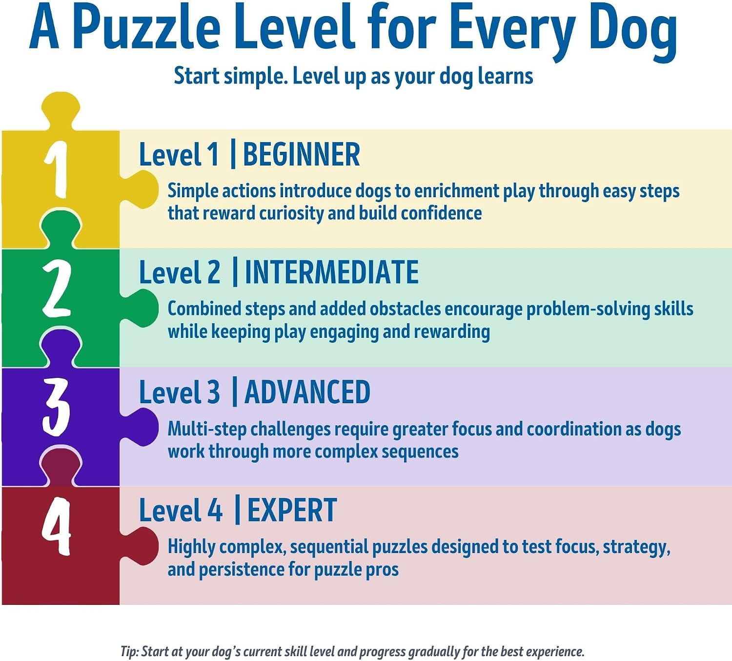 Smart dog flipping beakers to release treats training setup