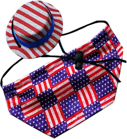 WHFCBJBW bearded dragon independence day costume set front view