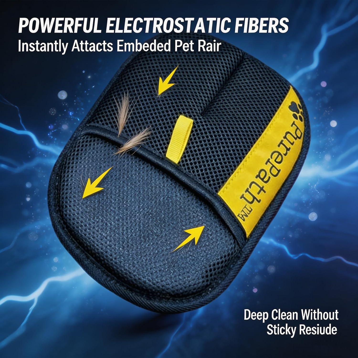 Electrostatic dog and cat grooming glove mitt