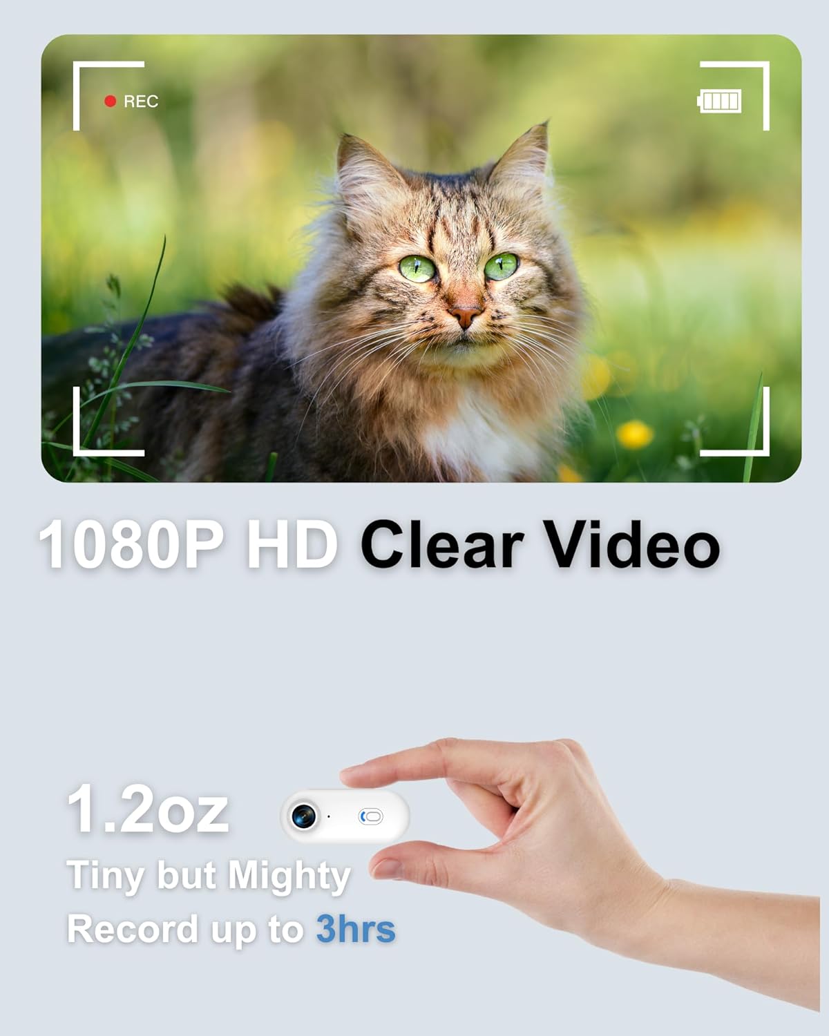 Close up of the 1080P camera lens on the ZoomaraKam collar