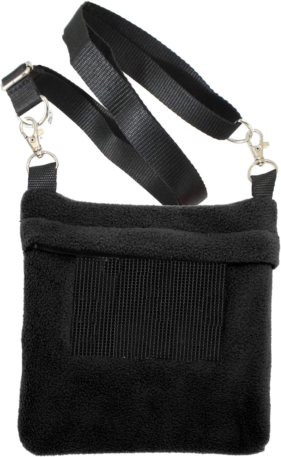 Exotic Nutrition Economy Carry Bonding Pouch (Black) - for Sugar Gliders, Squirrels, Marmosets, Hamsters, Rodents, Rats, Reptiles, & Other Small Pets - Image 1