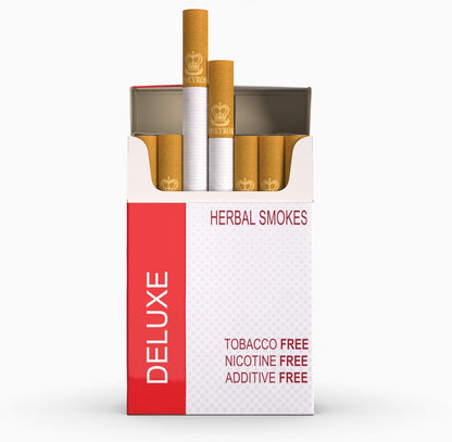 Honeyrose Deluxe herbal sticks front pack view showing tobacco free label.