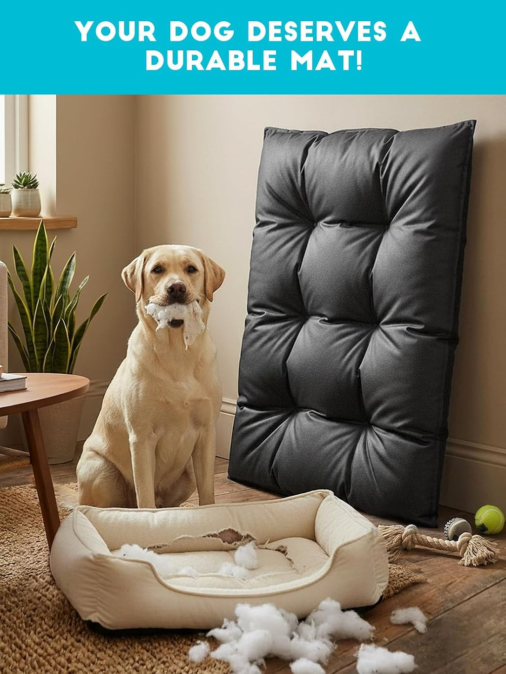 Size comparison chart for Souyiru aggressive chewer dog bed
