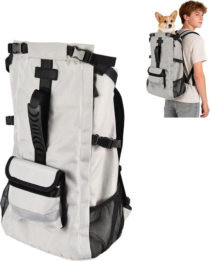 TOPDADA dog carrier backpack front view for medium dogs travel hiking bag