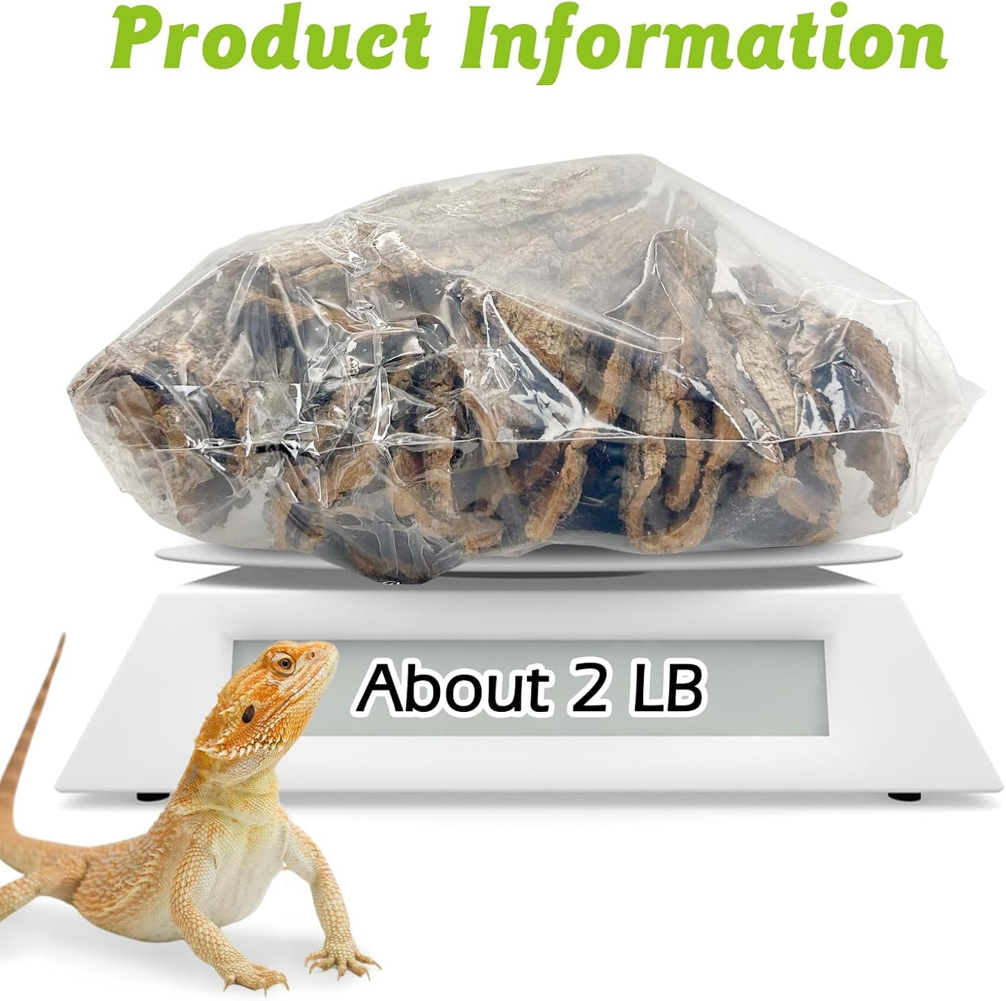 Natural champagne tree cork wood flat bedding for bearded dragons and geckos