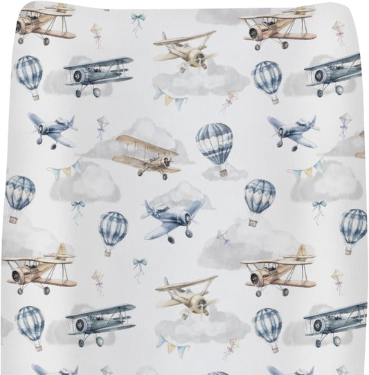 ZoUbqchY vintage planes baby changing pad cover front view