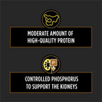 Pro Plan Veterinary Diets Purina NF Kidney Function Early Care dry cat kibble texture close up.