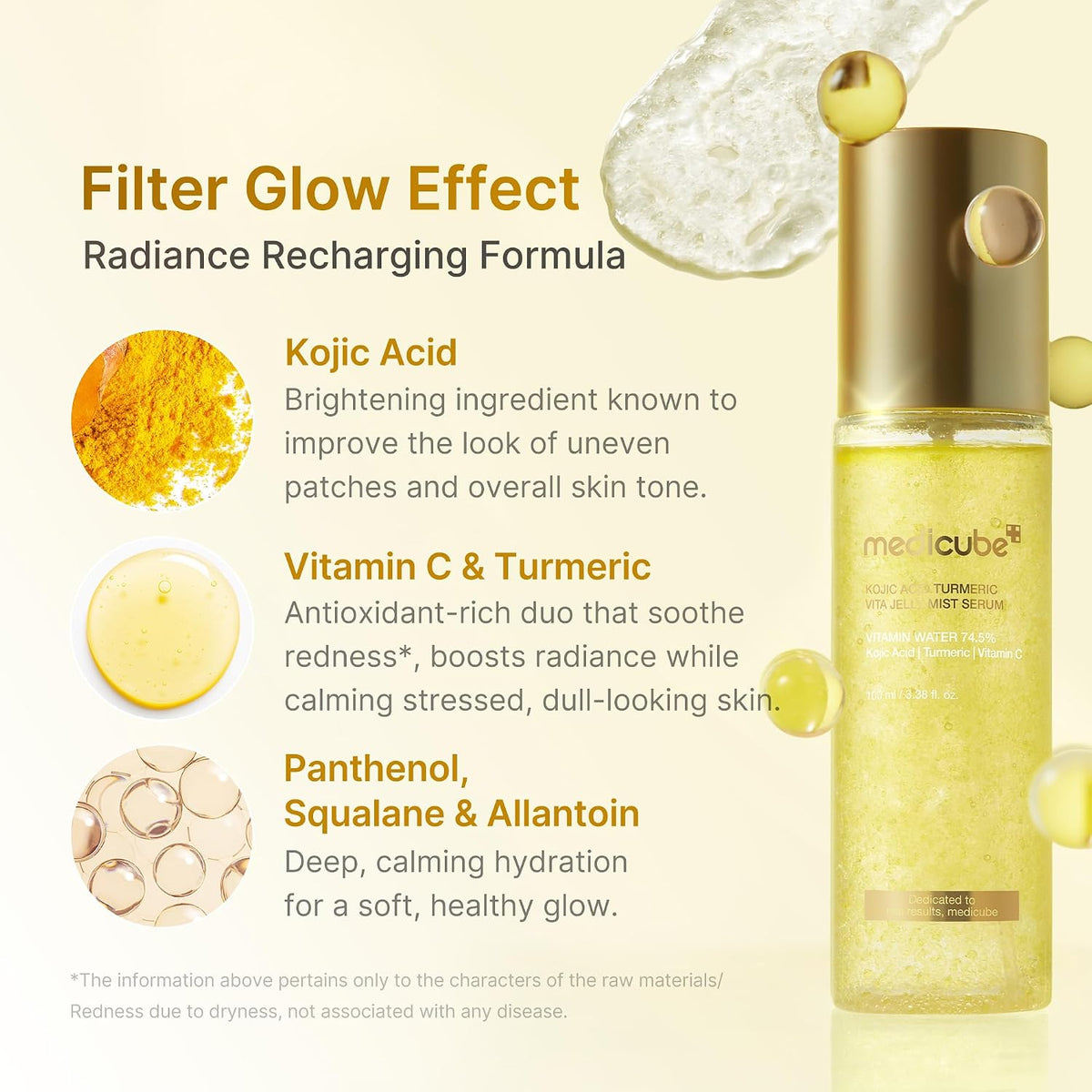 medicube Jelly Mist Serum with Kojic Acid Turmeric, Brightening Face Mist - Image 3