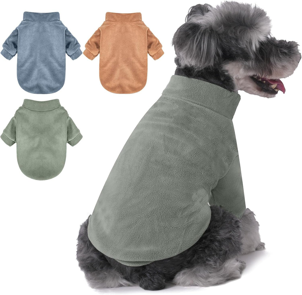 GYALAPERI Dog Sweater, 3 Pack Dog Sweaters for Small Dogs Girl Boy, Ultra Soft Warm Puppy Clothes Dog Coat for Winter (Gray+Azure+Navy, Medium) - Image 10