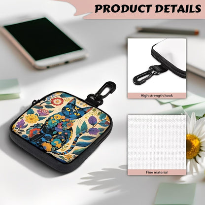 Side view of the lightweight cat themed belt bag
