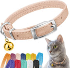 CollarDirect Leather Cat Collar with Removable Bell - Safety Elastic Strap (Breakaway Alternative) - Kitten Collar for Small & Big Boy & Girl Cats - Image 10