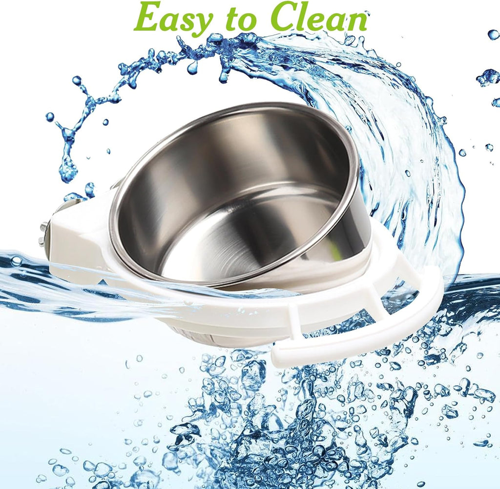 Durable metal bird water dispenser cups for budgies and cockatoos