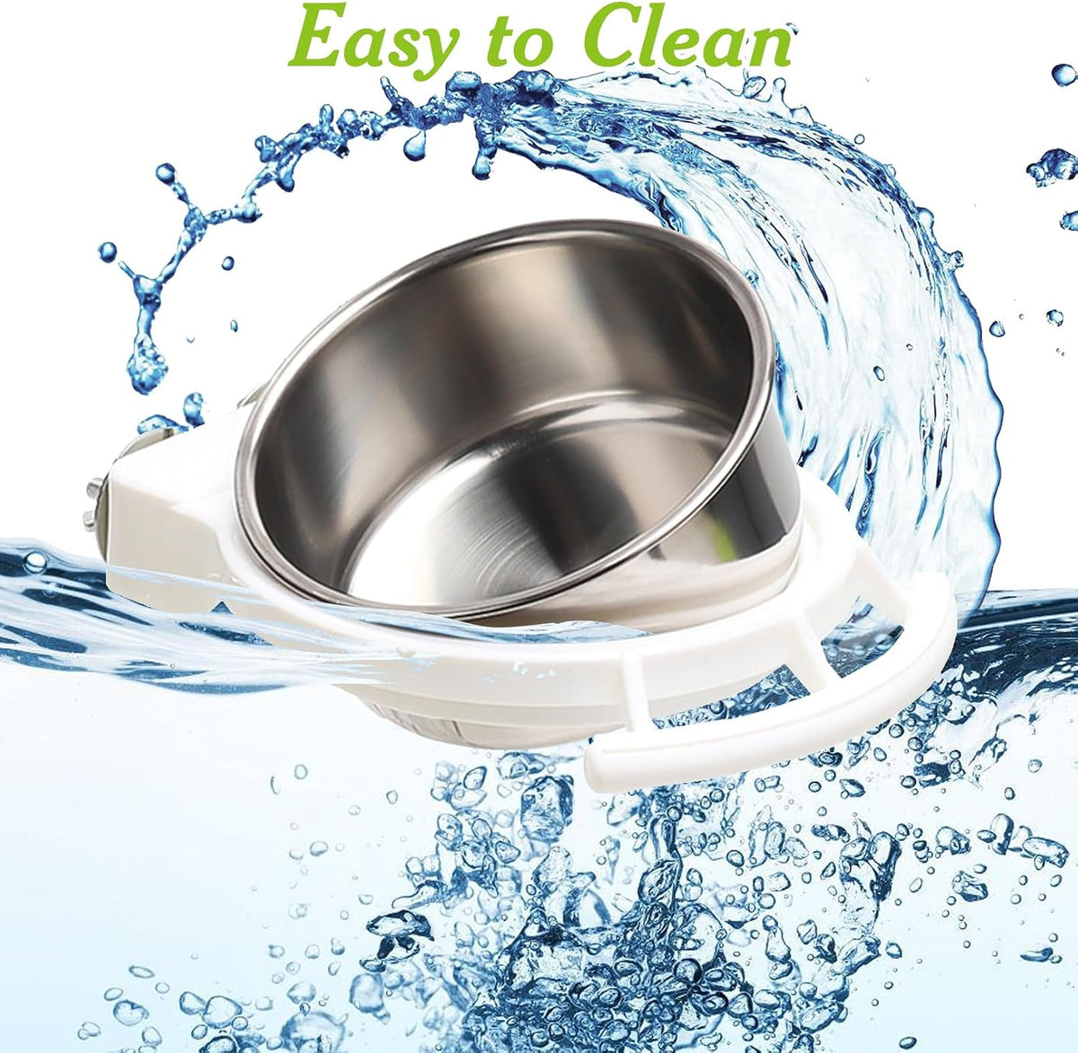Durable metal bird water dispenser cups for budgies and cockatoos