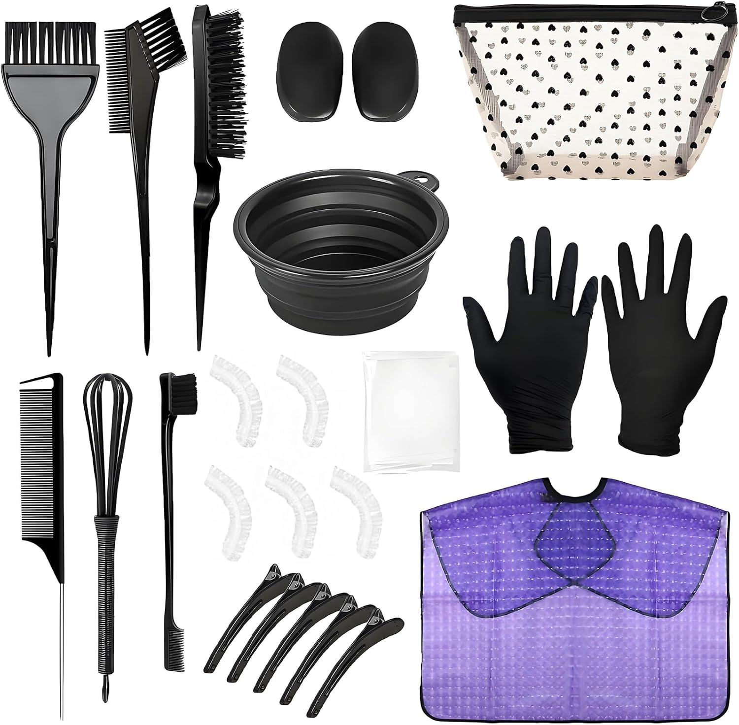 NOUSV hair coloring kit 26 piece professional tools set front view