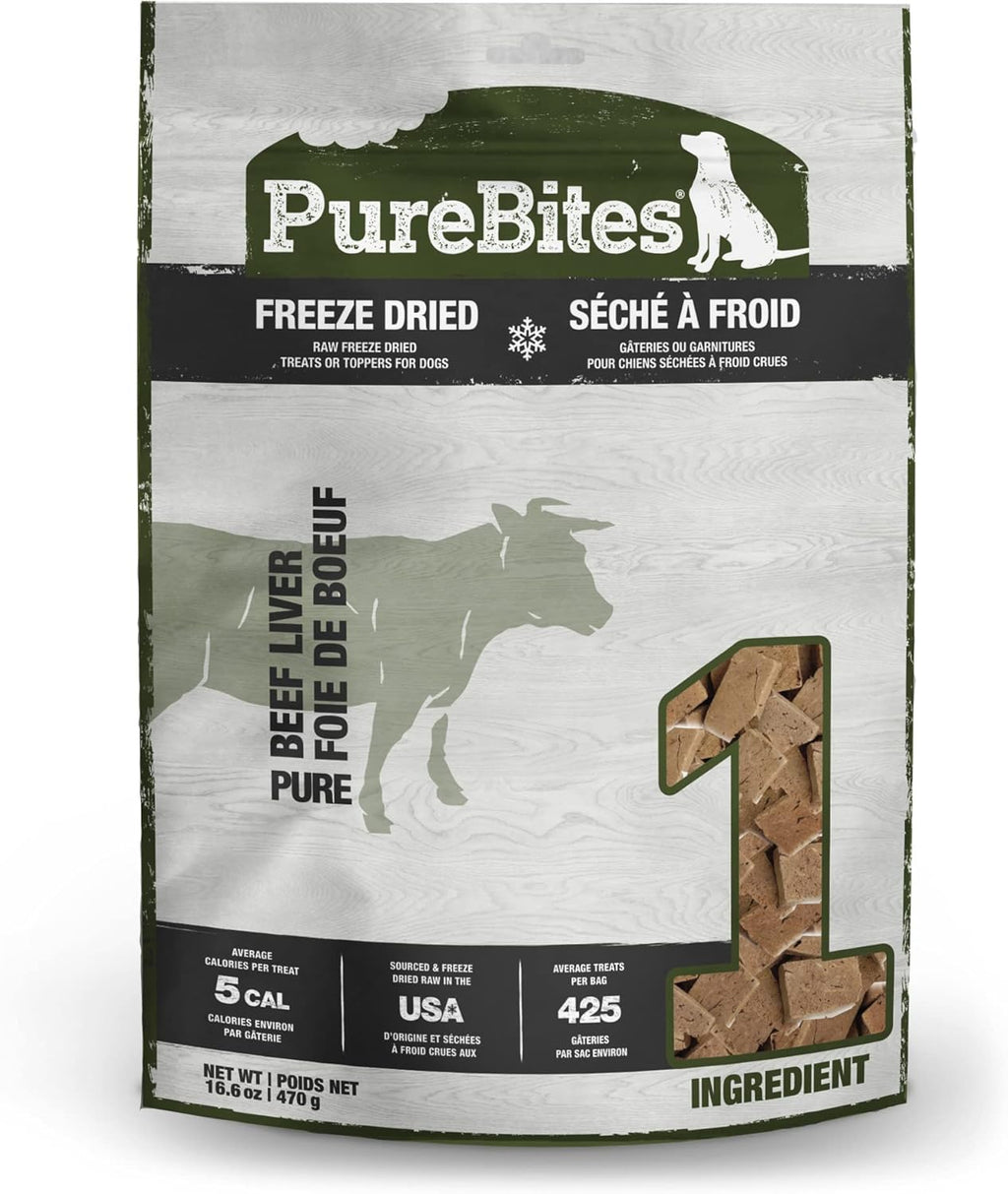 PureBites Beef Liver Freeze Dried Dog Treats, 1 Ingredient, Made in USA, 11oz - Image 9