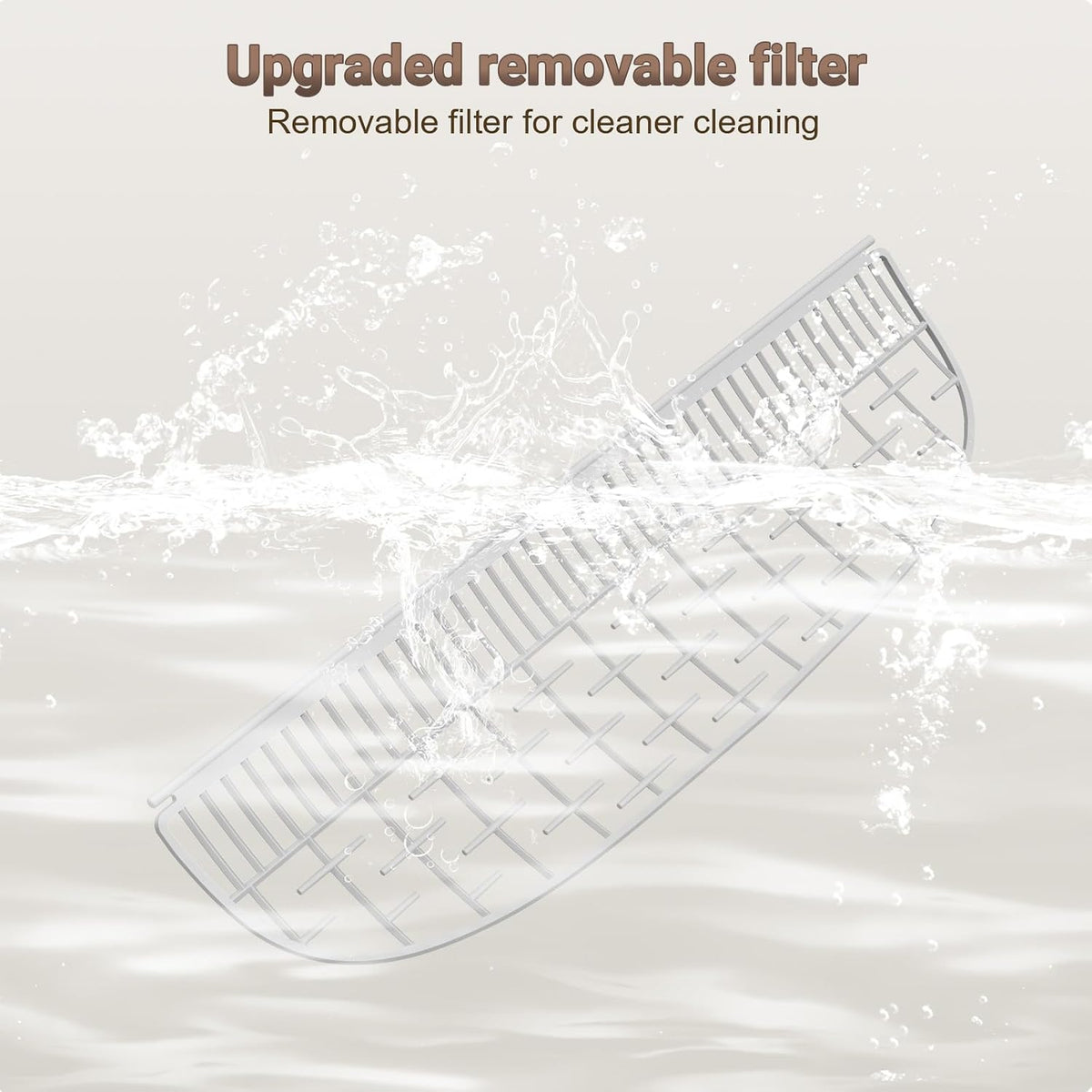 Close up of the leakproof silicone material on the DuckSky pet filter part.