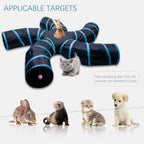 EGETOTA interactive five way pet tunnel collapsed flat for storage.
