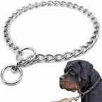Freezx dog choke collar slip p chain front view on silver background