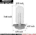 Detachable white brush head design for easy cleaning and maintenance