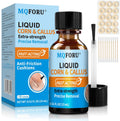 MQFORU extra strength liquid corn and callus remover kit front view showcasing the packaging bottle and accessories