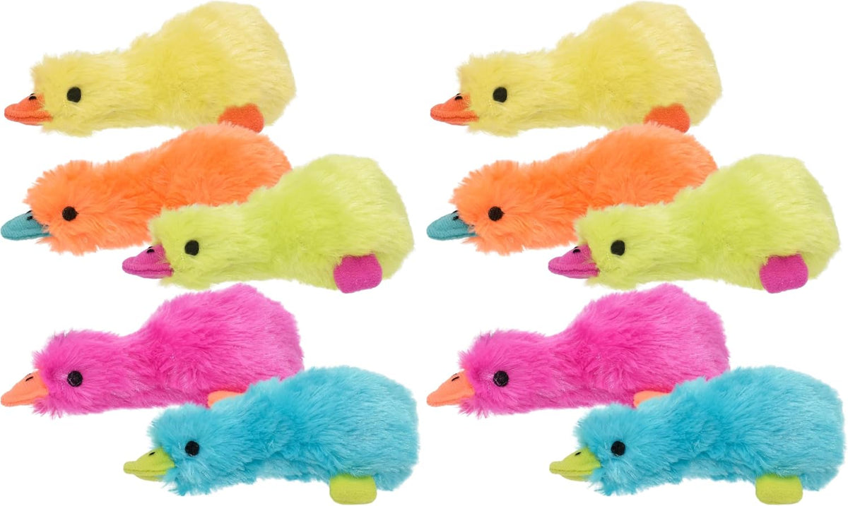 Small 4 inch Multipet squeaky duck toy for puppies and small breeds