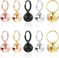 Thrymme dog collar bells front view showing ten pieces in five metallic finishes