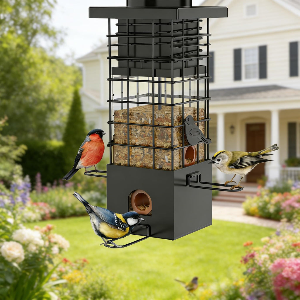 Metal Squirrel Proof Bird Feeder,2.5LB Capacity,Easy Refill & Clean - Image 8