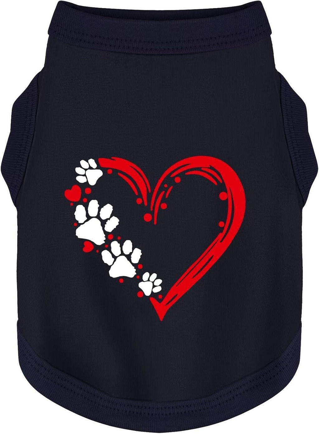 Discover Cozy Sleeveless Canine Wear: Soft, Lightweight, and Breathable Cotton Dog Shirt Featuring Heart and Paw Graphics. Vest Tank Top is Ideal for Small, Medium, and Large Breeds Yellow M - Image 11