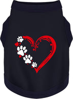 Discover Cozy Sleeveless Canine Wear: Soft, Lightweight, and Breathable Cotton Dog Shirt Featuring Heart and Paw Graphics. Vest Tank Top is Ideal for Small, Medium, and Large Breeds Yellow M - Image 11